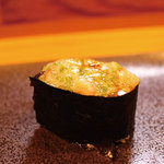 すし兆 - 男鹿のサザエとオクラの軍艦