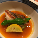 オステリア あんじゅ 西麻布 - アイナメのソテー