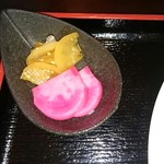 レストラン萩 - 香の物は2種。