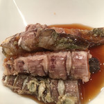 龍文支店 - シャコ  メス。アナゴの煮切りで食べます