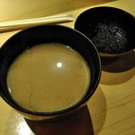 SUSHI TOKYO TEN、 - [料理] しじみ汁 (蜆は頂いた後ｗ)