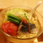 酒楽亭 空庵 - トマトと鰯の冷やしらーめん