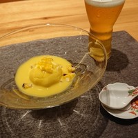 丸新 - 玉蜀黍の豆腐。