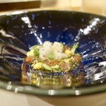 あま木 - ［2017/07］酒肴① はもと夏野菜 梅のソース ジュレ