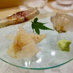 あま木 - ［2017/07］酒肴③ 師崎産こち みる貝 ごまさば