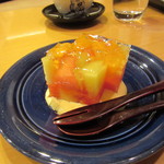 懐石料理 はし本 - デザート：ワインゼリー