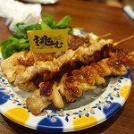 阪神甲子園球場 - 挑む⑤旗を「焼き鳥」に移植