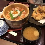 おひつごはん四六時中 - 海の彩りおひつご飯＋唐揚げ_2017年7月