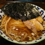 自家製麺 カミカゼ - 2017.7.26  中華そば ＋ トッピング海苔  650円＋100円