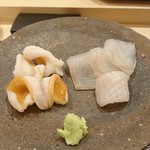 鮨 鈴木 - 石垣貝と星鰈