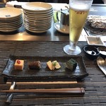 伊万里 櫓庵治 - 前菜とビール