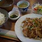 Oshokuji Asachan - 豚バラ生姜焼き定食