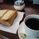 とき珈琲専門店 - ブレンドコーヒーとハムチーズサンド