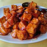 華都飯店 - 揚げ豆腐の辛ソース炒め