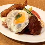 洋食の欧風軒 - デラックスセット＆目玉焼き