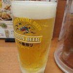 天丼てんや - 2017年7月　天ぷら＆生ビールセット　580 円