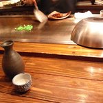 板前さんの見事な鉄板さばき。