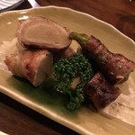 銀座 いっぱし - 肉巻き　生姜と万願寺唐辛子