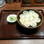 香川 一福 - へベスうどん　着丼です。