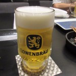 Miyukian - ドイツフェアだったんで乾杯はレーベンブロイの生です。