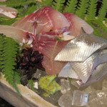 比良山荘 - 鯉のあらいと鮎の造り