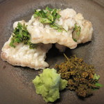 比良山荘 - たっぷりの山葵と花山椒