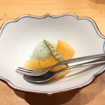 みつ林 - 紫蘇のシャーベットと夕張メロン