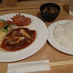 洋食厨房 ムギ - カニクリームコロッケとハンバーグ 1,500円