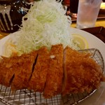 Ponchiken - 【2017.7.28(金)】昼カツ定食(ロース120g)1,058円のロースカツ