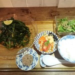 自然派中華 クイジン - 冷たい麺セットシリーズ4　鮎と焦がし葱､空芯菜､生姜麺の和えそば