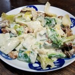 もつ焼 あぶさん - 鶏とセロリのマヨネーズ炒め