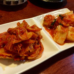 新羅苑 - 2種盛り（キムチ・カクテキ）