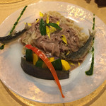 饗 くろ喜 - くろ㐂の夏麺第5弾「鮎と茄子の和えそば」1600円