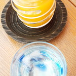 トークギャラリー紫音 - マンゴージュース   ガラスコップ  ステキ