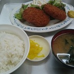 Ikkyuu Shokudou - 和牛メンチ・コロッケ定食