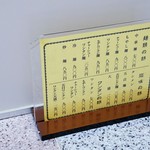 中華麺店 喜楽 - メニュー　2017.7