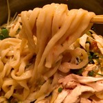 鳥割烹 水炊き 葉〆 - 冷製薬味うどんリフト