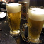 Hakata Kushiyaki Yokaroumon - やっぱりビールだね(*^^)v