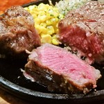 木香里 - アンガス牛ステーキ、焼き加減はミディアムくらい。