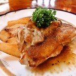 木香里 - ランチ一例。日によって違います。チキンステーキ和風ソース、みたいなかんじ。