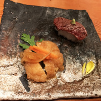 京風鉄板 はせ川 - 和牛にぎり＆ハモ南蛮（大人用ver.）