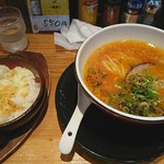 拉麺ひらり - トマチリ+リゾ飯大