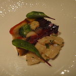 リストランテ ラ・バリック トウキョウ - 野菜のテリーヌ　ホタテのタルタル添え★