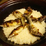 比良山荘 - 鮎ご飯～♪