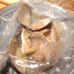 寿しの吉乃 - カルタ・ファタで蒸したノドグロ・松茸・蛤