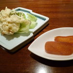 浜勢 - 付き出しから一流！カラスミと常連定番のポテトサラダ