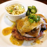 みすたーらいおん - ハンバーグ茄子のせ　和風ソース