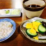 そば処弘庵 - 蕎麦粥とお新香