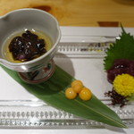 柳家錦 - 2017.08 すっぽんの生レバー、お腹の中の卵、刺身