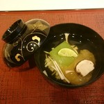 蓬左茶寮 - ウニと冬瓜と早松の吸い物